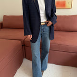 Blue checkered blazer