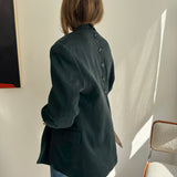 Emerald green button back blazer