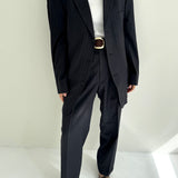 Dark blue pinstriped suit Dior suit