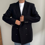 Double breasted YSL blazer in dark blue with stunning buttons