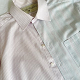Contrasted shirt in pale pink tones
