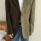 Contrasted blazer in green tones