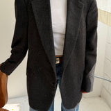 Stunning blazer in grey camel hair
