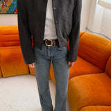 Bomber jacket in structured Black and grey