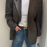 Stunning contrasted blazer in plaid and speckered tones