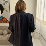 Contrasted blazer in blue and purple checkered Express shipping)