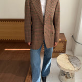 Stunning blazer in big red houndstooth