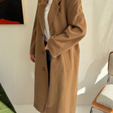 Stunning heavy wool caramel coat