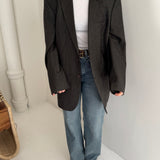 Dark green and grey speckered houndstooth blazer