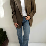 Contrasted blazer in pale browns