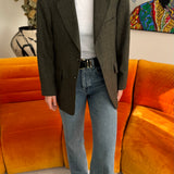 Green textured blazer