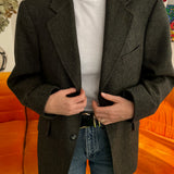 Green textured blazer