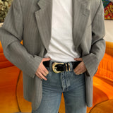 Dior grey pinstriped blazer