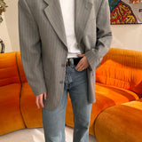 Dior grey pinstriped blazer