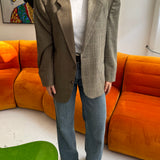 Speckered and plaid contrasted blazer (Express Shipping)