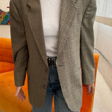 Speckered and plaid contrasted blazer (Express Shipping)