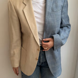 Blue and Ecru contrasted blazer