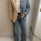 Blue and Ecru contrasted blazer