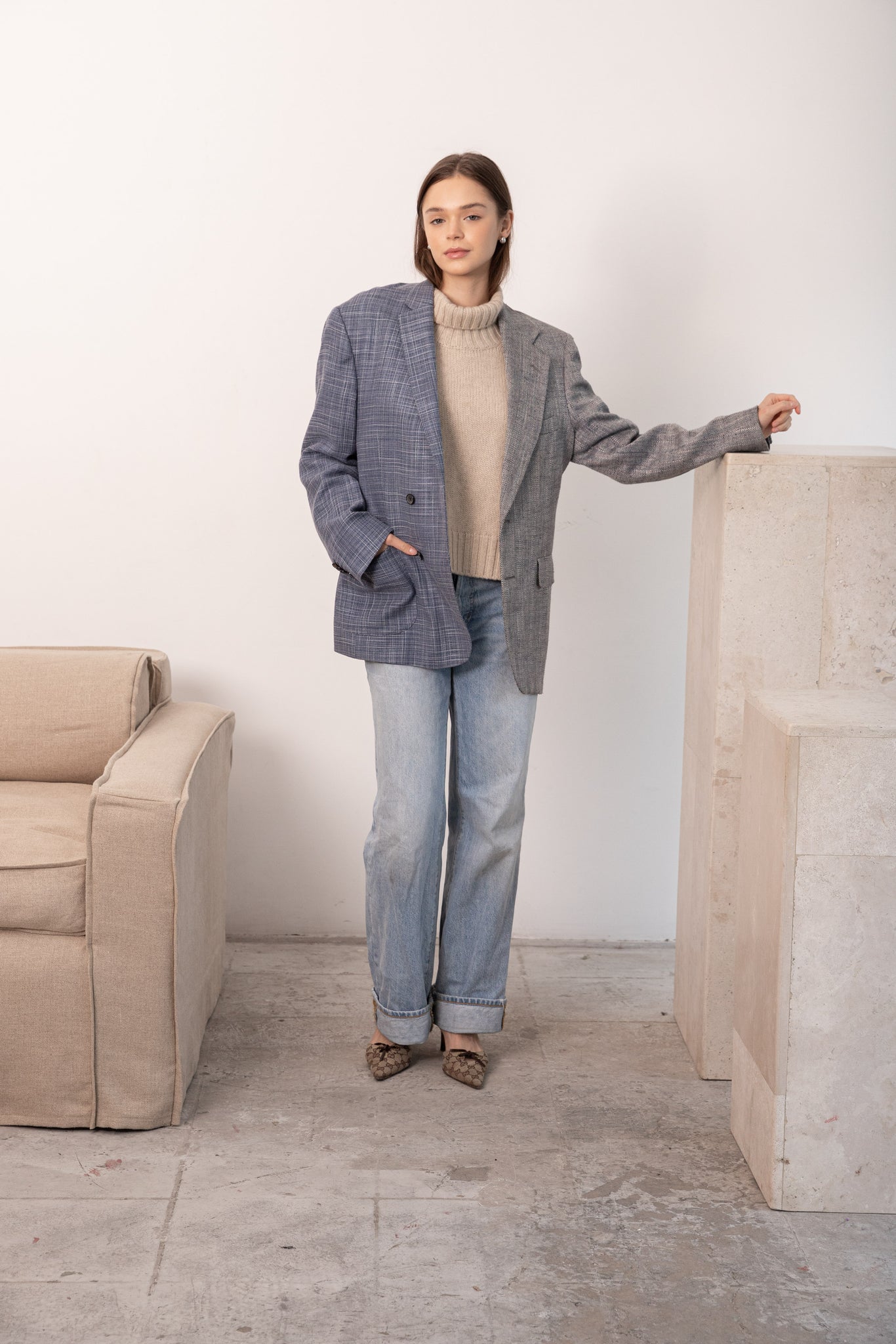 Pale clearance grey blazer
