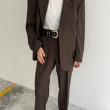 Chocolate brown suit
