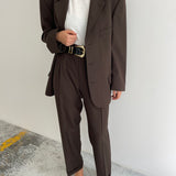 Chocolate brown suit