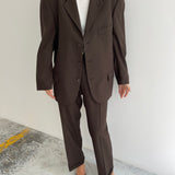 Chocolate brown suit