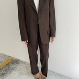 Chocolate brown suit