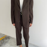 Chocolate brown suit