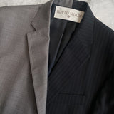 Grey and dark grey pinstriped contrasted suit