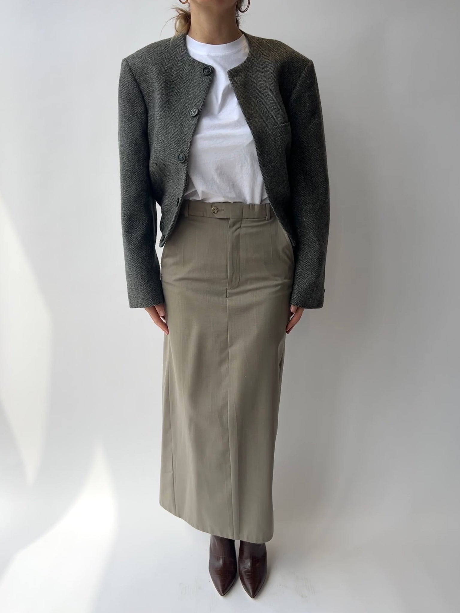 Beige maxi skirt