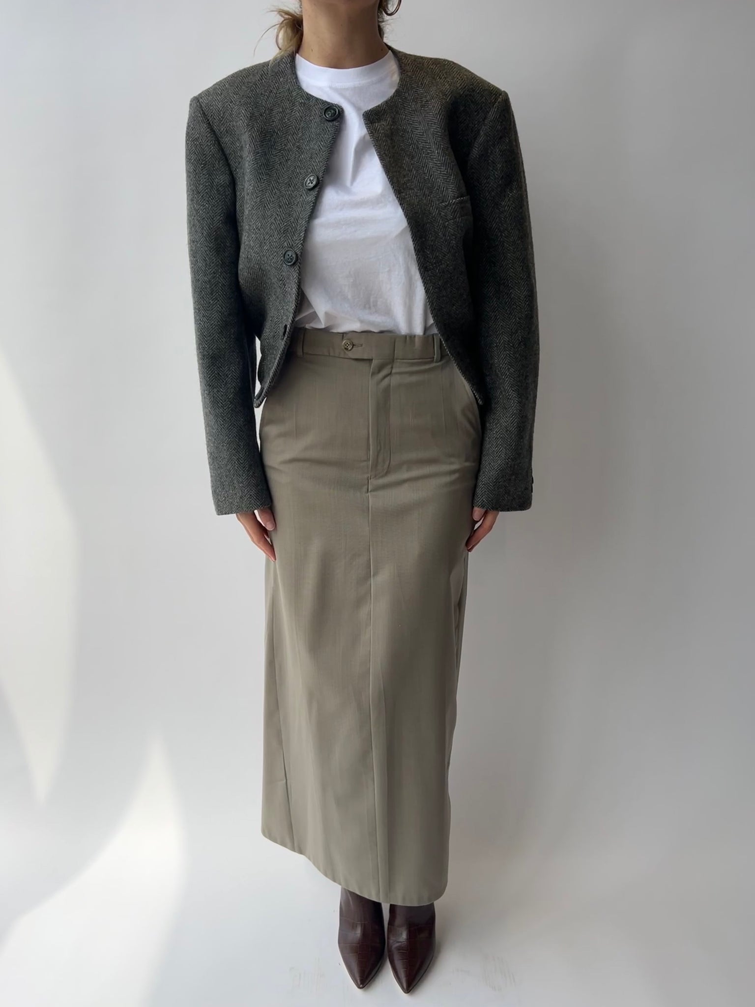 Beige maxi skirt
