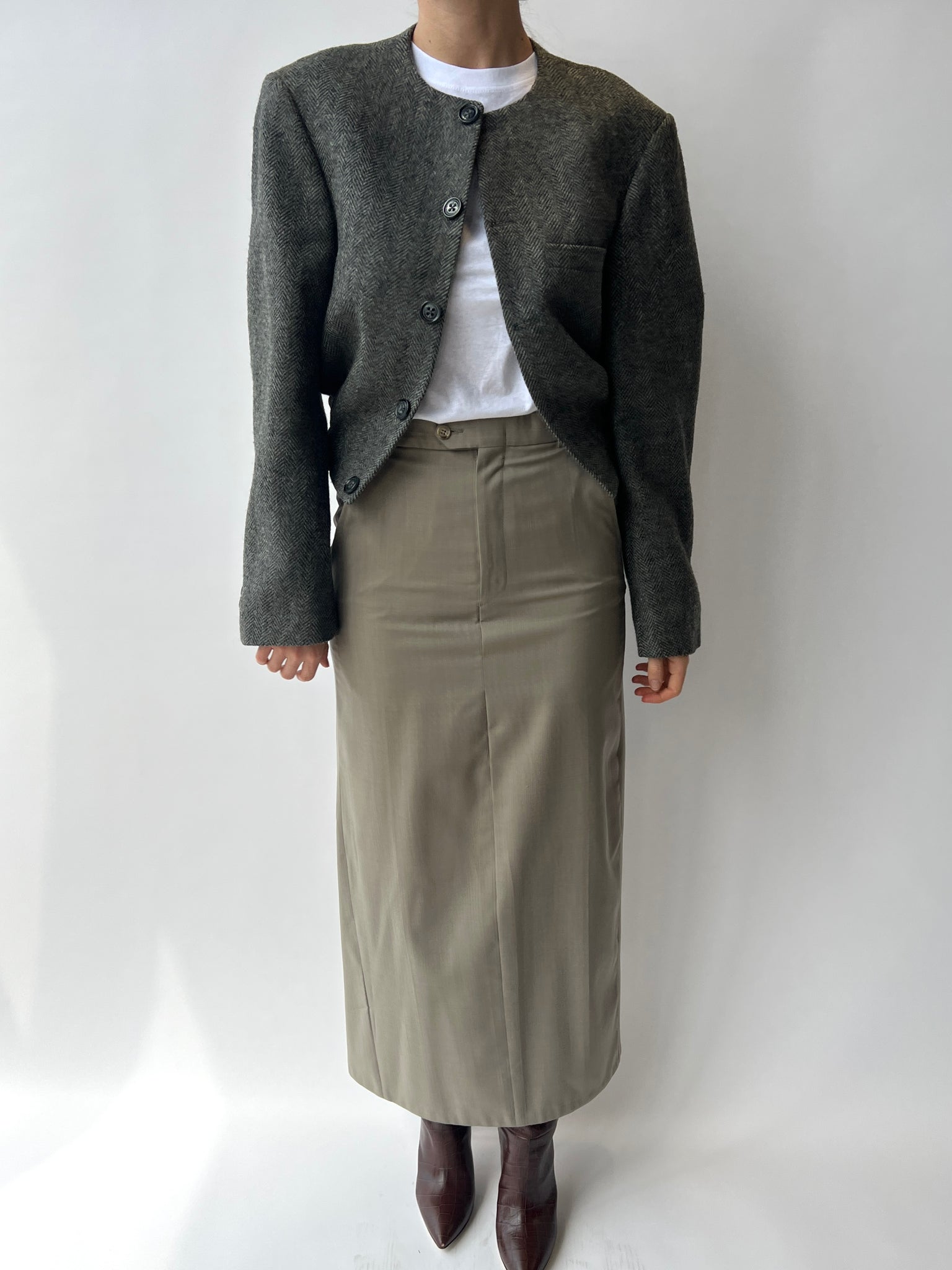 Beige maxi skirt