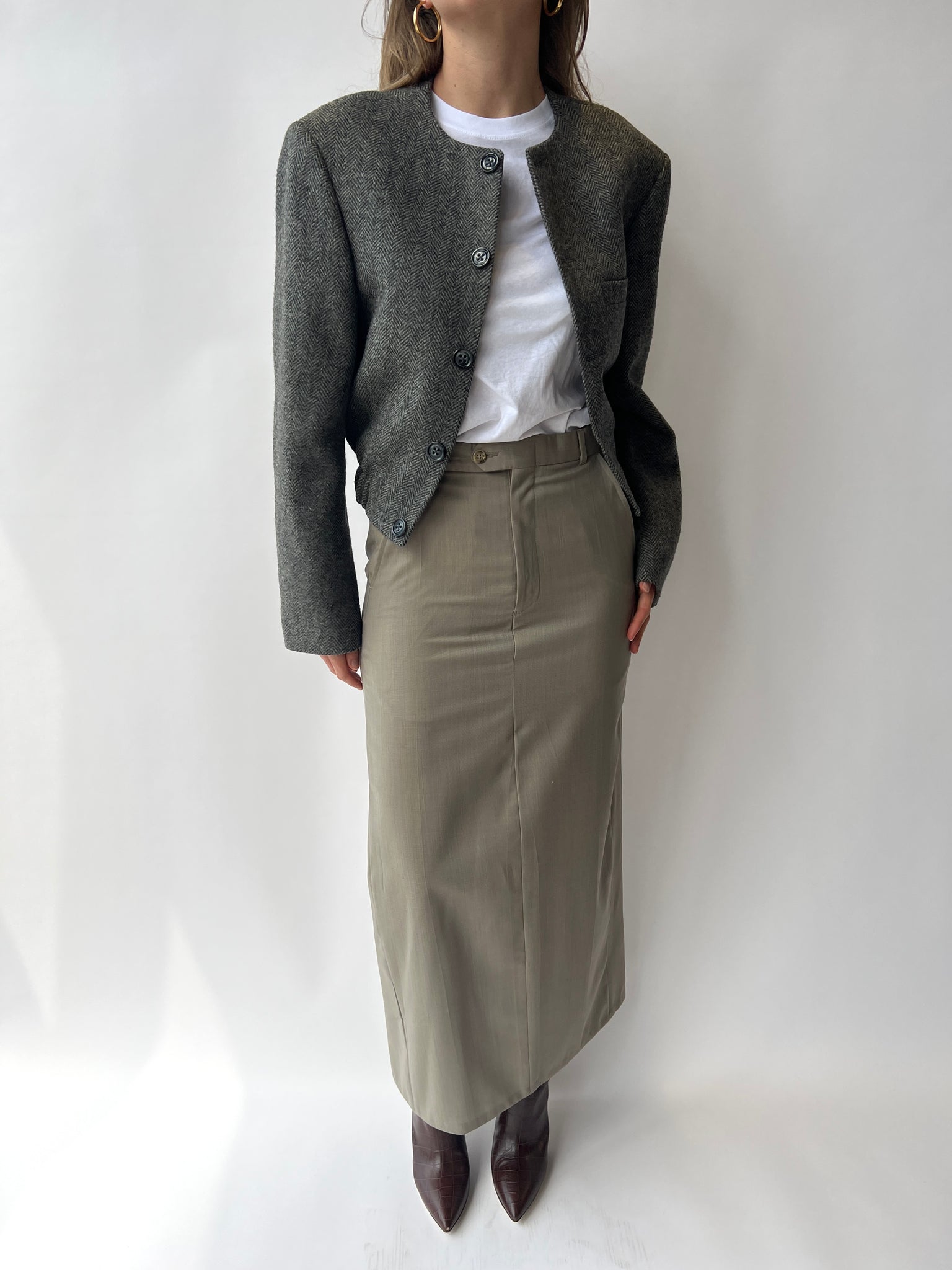 Beige maxi skirt