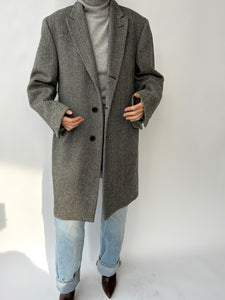 Grey herringbone coat