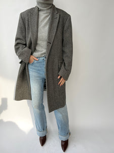Grey herringbone coat