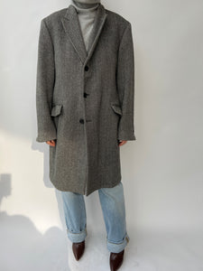 Grey herringbone coat