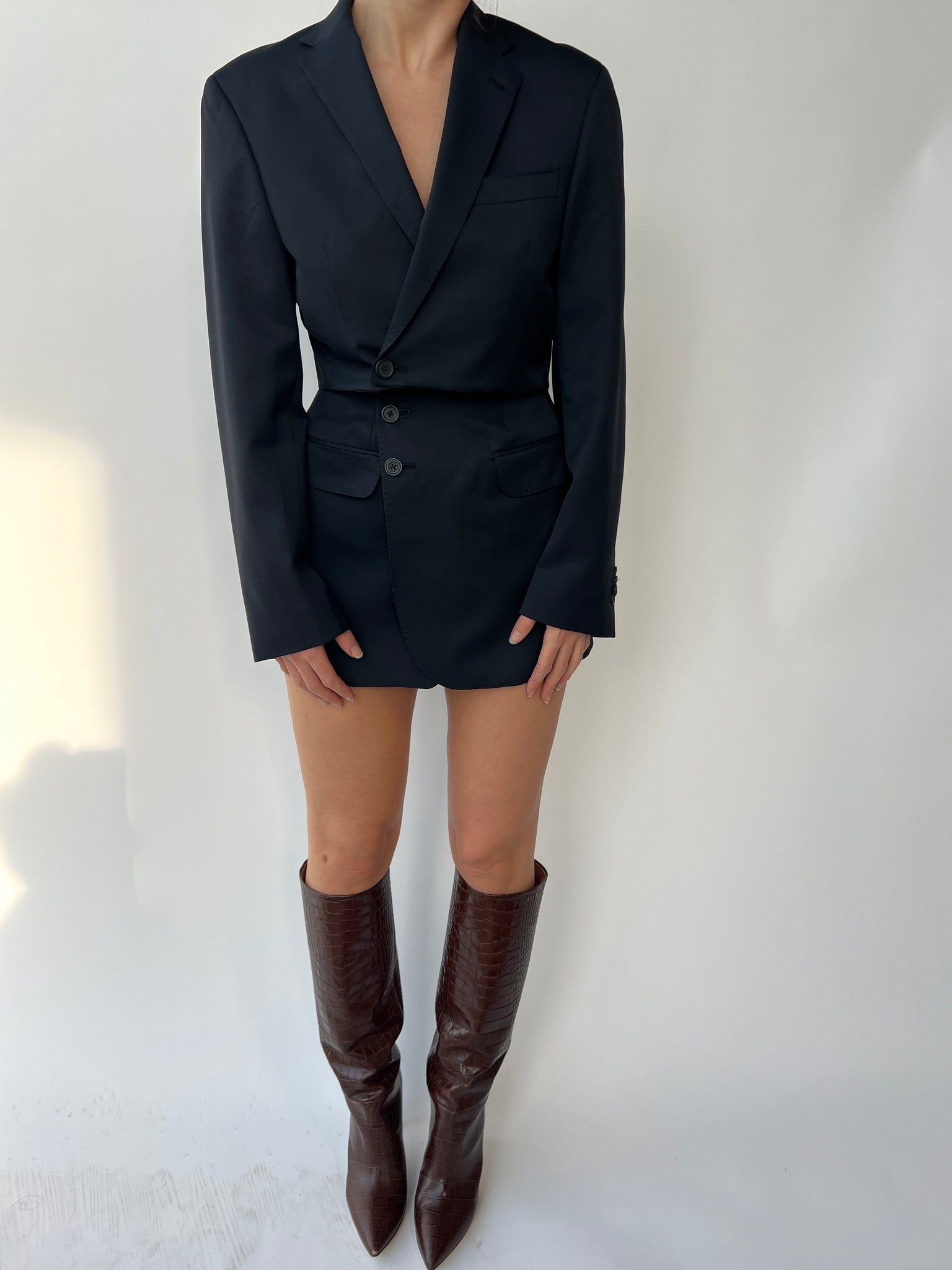 Navy Skirt set