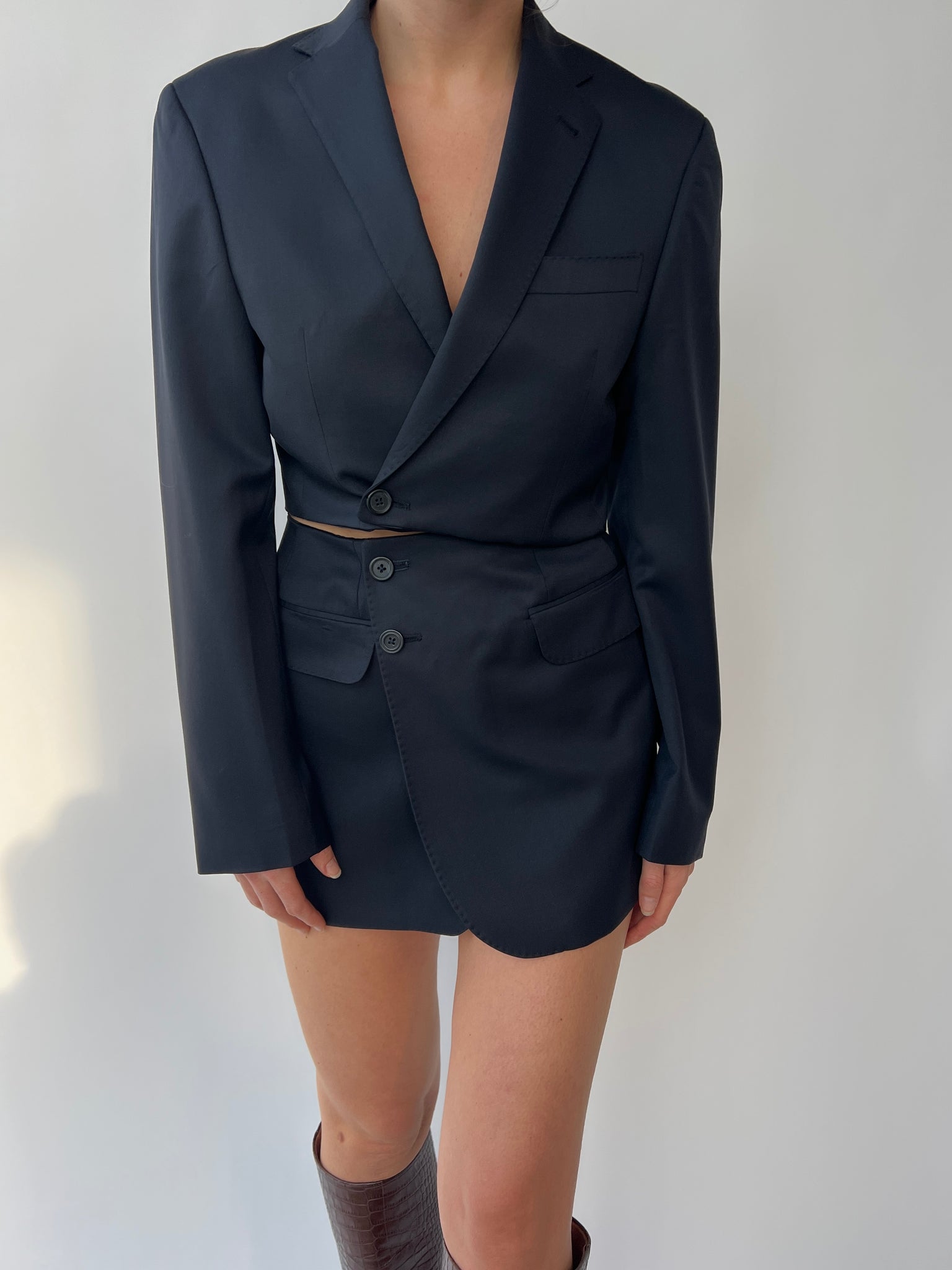 Navy Skirt set