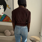 Belted blazer in Brown corduroy
