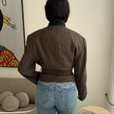 Speckered belted blazer