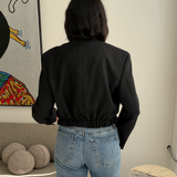 Textured black with grey specks bomber