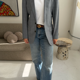 Light blue checkered blazer