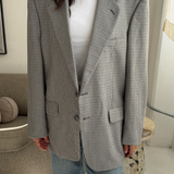 Stunning blue toned houndstooth blazer