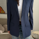 Blue small checkered blazer
