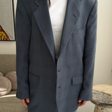 Blue plaid blazer