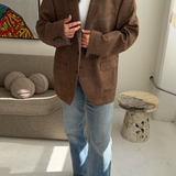 Blazer in brown with a subtle check