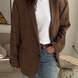 Blazer in brown with a subtle check