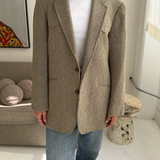 Beige toned textured blazer with beautiful detailing