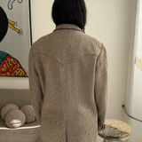 Beige toned textured blazer with beautiful detailing