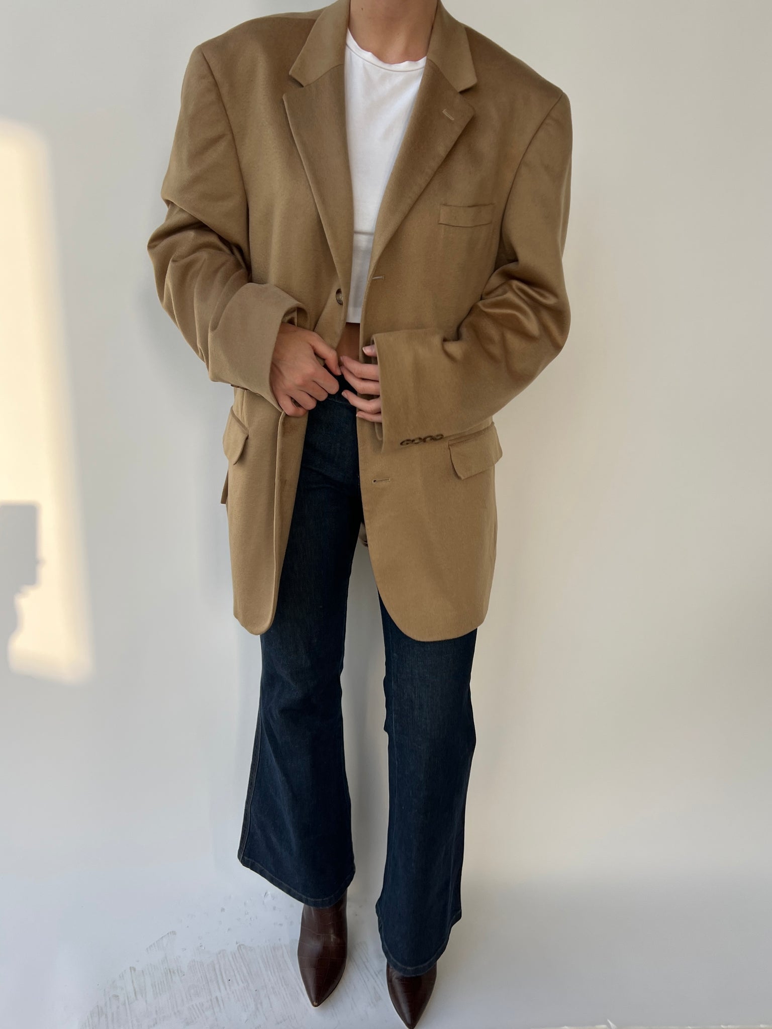 Cashmere camel blazer